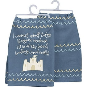 Primitives by Kathy Be Still Dimensional Poppy Flowers Kitchen Dish Towel